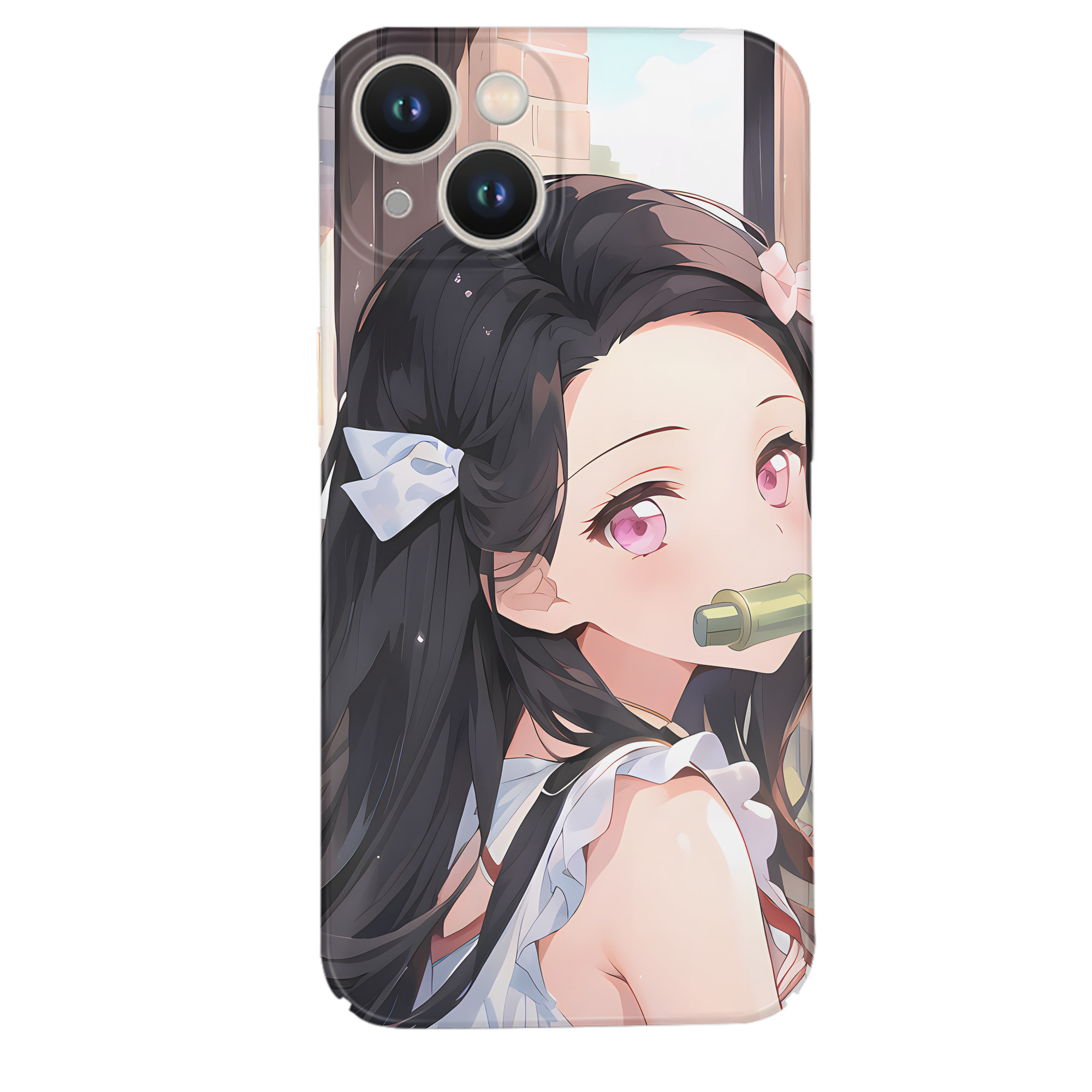 （画像用） 鬼滅の刃（きめつのやいば）竈門 禰󠄀豆子／かまど ねずこ Kamado Nezuko 【iPhone 14シリーズ対応】ハードケース